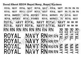 Royal Navy & Royal Marines Lettering - Black